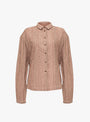 W Marianne Long Sleeve Shirt Brown Multi Brown Multi YMC (ghost) at Couverture & The Garbstore
