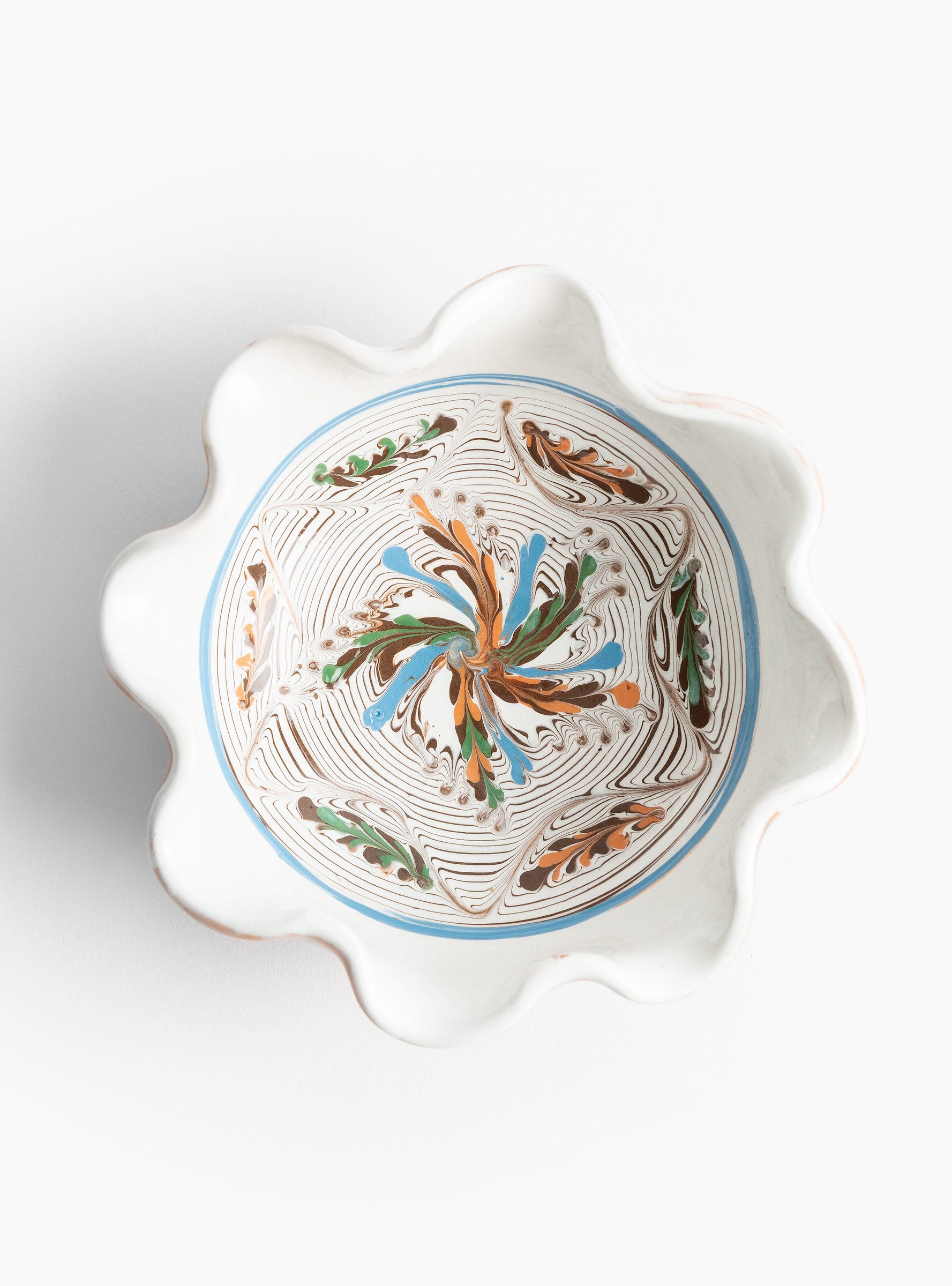 Ripple Side Bowl White White CDF (Top View) at Couverture & The Garbstore