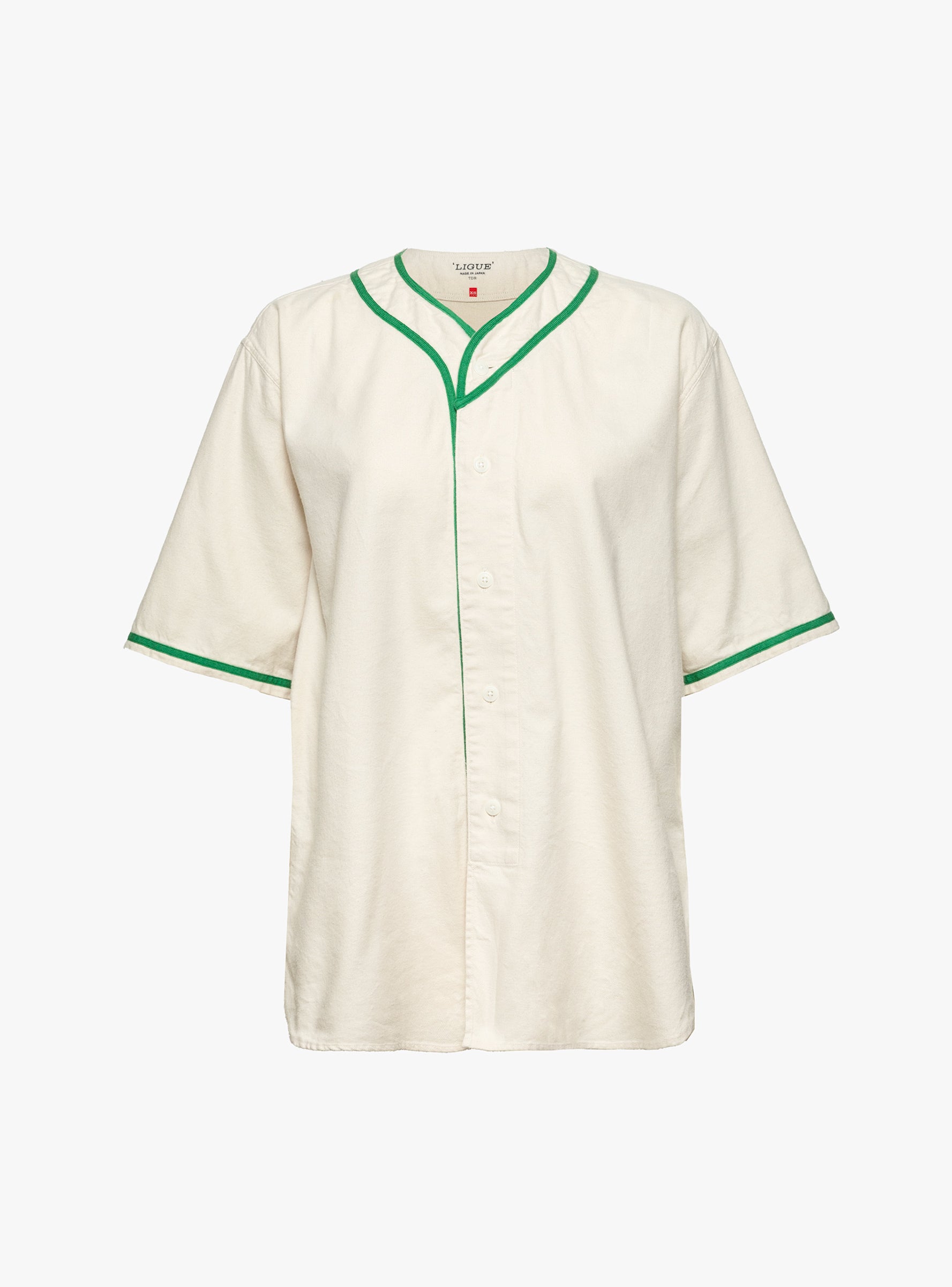 W 1940's Brushed Cotton Community League Baseball Jersey Ecru Ecru TDR (ghost) at Couverture & The Garbstore