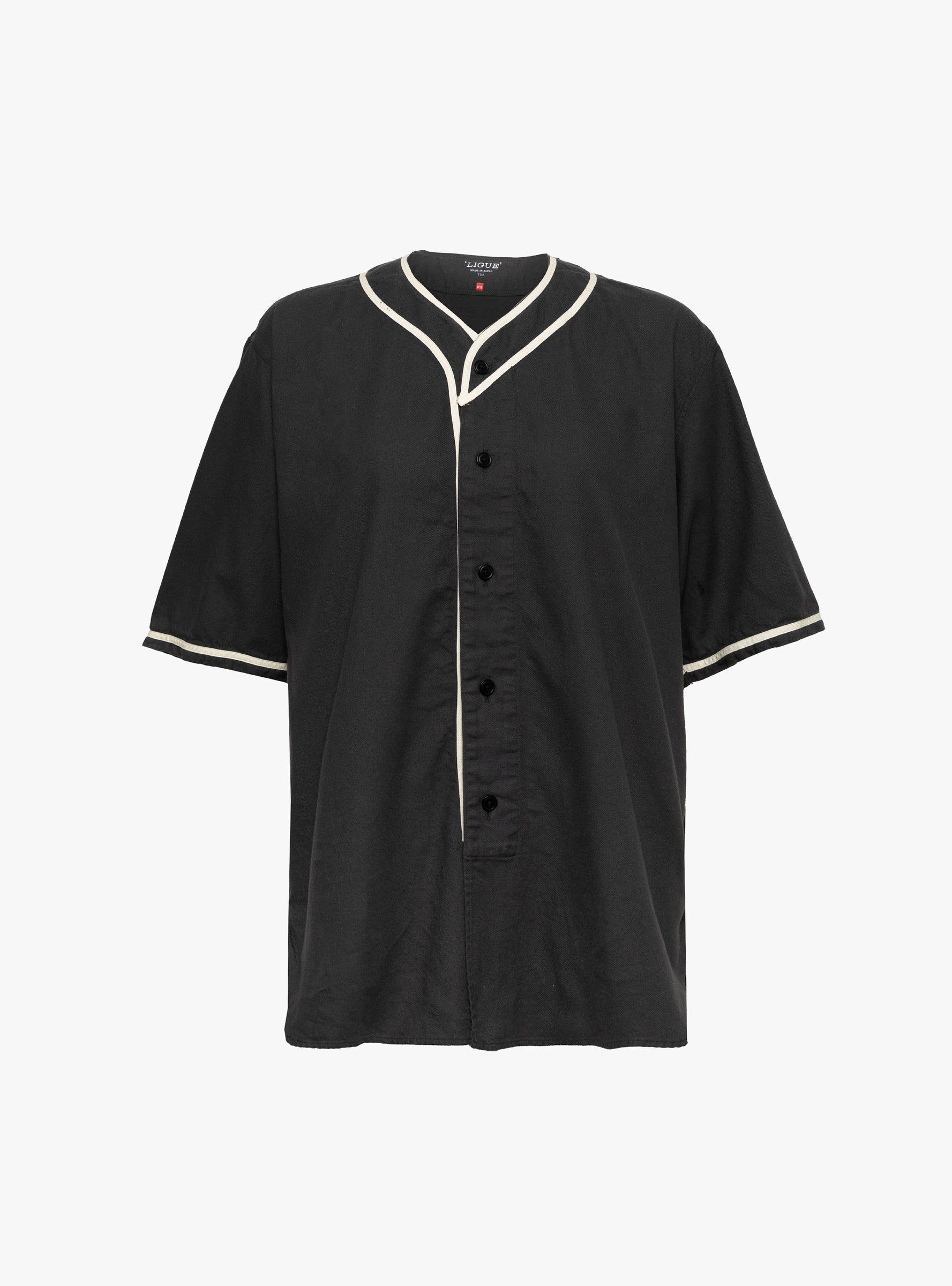 W 1940's Brushed Cotton Community League Baseball Jersey Charcoal Charcoal TDR (ghost) at Couverture & The Garbstore