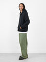 Vintage Zip Sweat Hoodie Black A.PRESSE (model side) at Couverture & The Garbstore