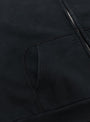 Vintage Zip Sweat Hoodie Black A.PRESSE (pocket detail) at Couverture & The Garbstore