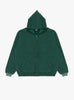 Vintage Zip Sweat Hoodie Green A.PRESSE (front) at Couverture & The Garbstore