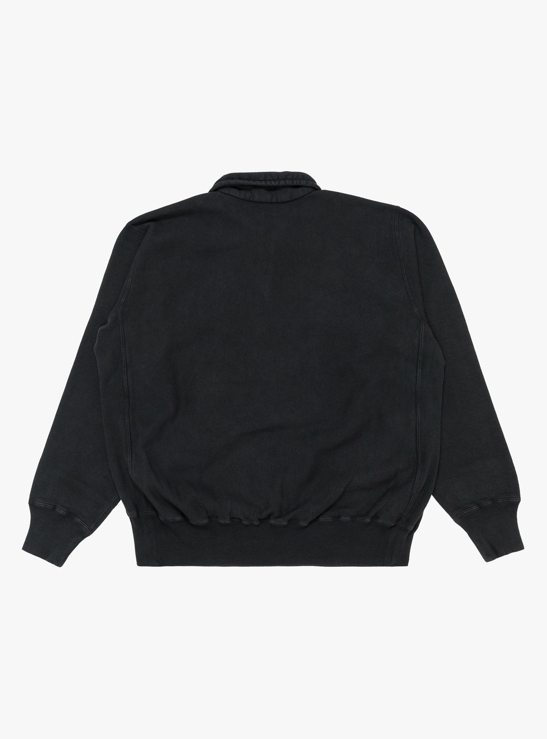 Vintage-Half-Zip-Sweatshirt-Black-A.PRESSE-(back) at Couverture & The Garbstore