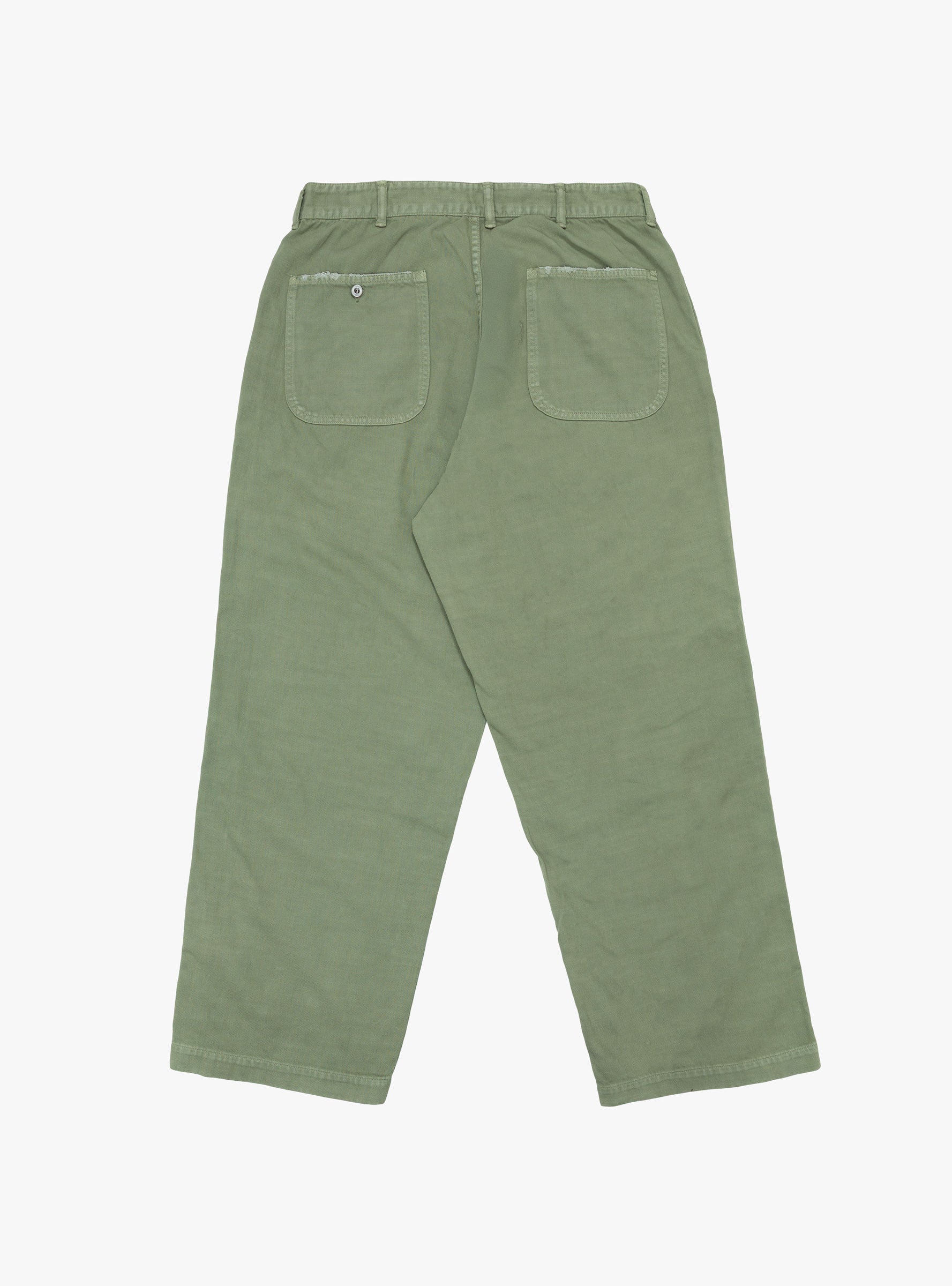 Vintage P-58 Utility Pants Olive A.PRESSE (back) at Couverture & The Garbstore