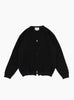 Zip Up Cardigan Black STILL BY HAND (Front) at Couverture & The Garbstore