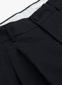Deep Tuck Pressed Pants Black Navy STILL BY HAND (Close Up) at Couverture & The Garbstore