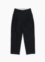 Deep Tuck Pressed Pants Black Navy STILL BY HAND (Front) at Couverture & The Garbstore