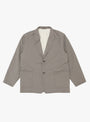 Relaxed 2B Jacket Greige STILL BY HAND (front) at Couverture & The Garbstore