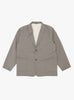Relaxed 2B Jacket Greige STILL BY HAND (front) at Couverture & The Garbstore