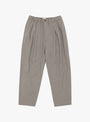 Relaxed 2 Pleat Pants Greige STILL BY HAND (front) at Couverture & The Garbstore