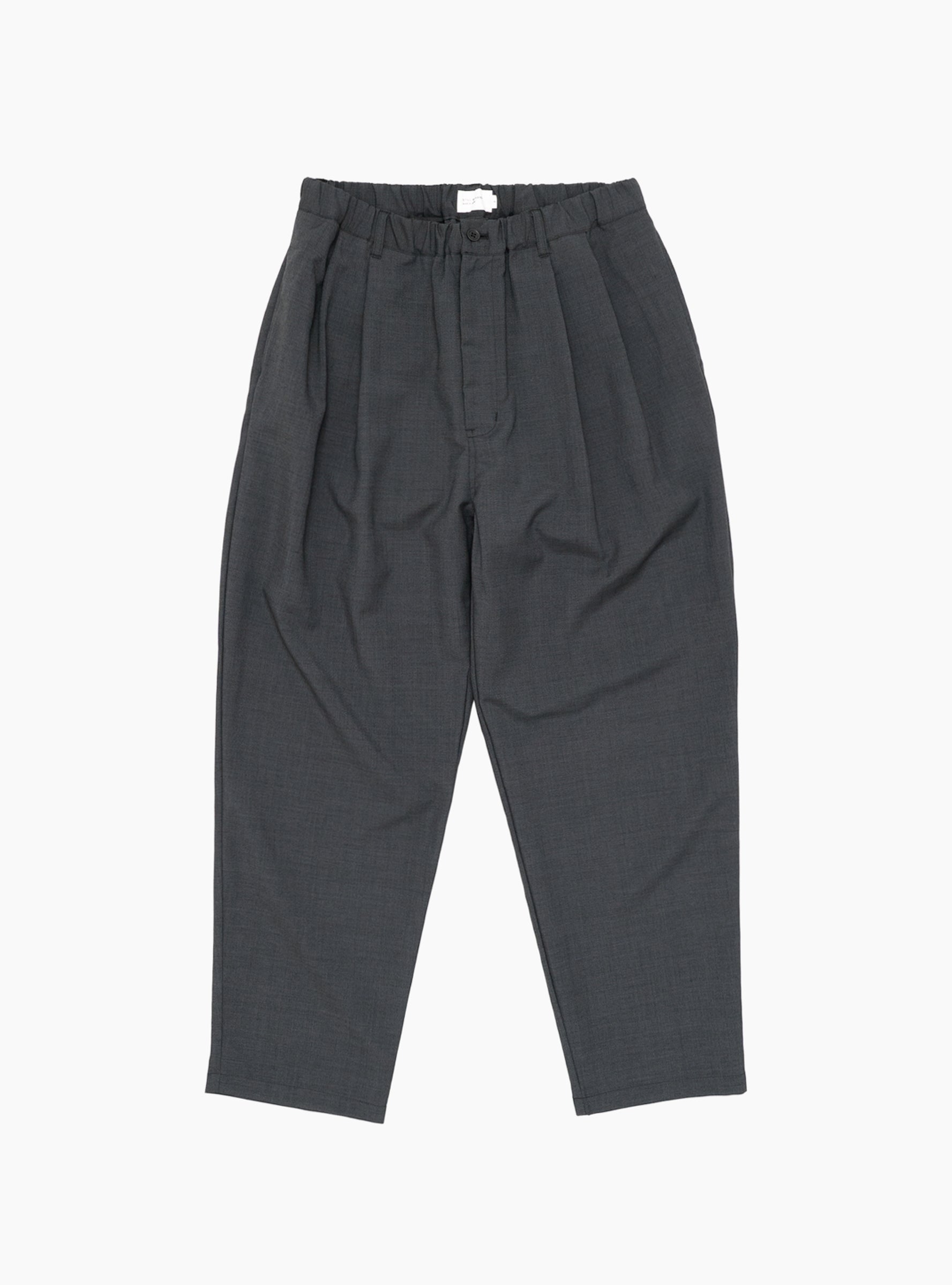 Relaxed 2 Pleat Pants Greige STILL BY HAND (Front) at Couverture & The Garbstore