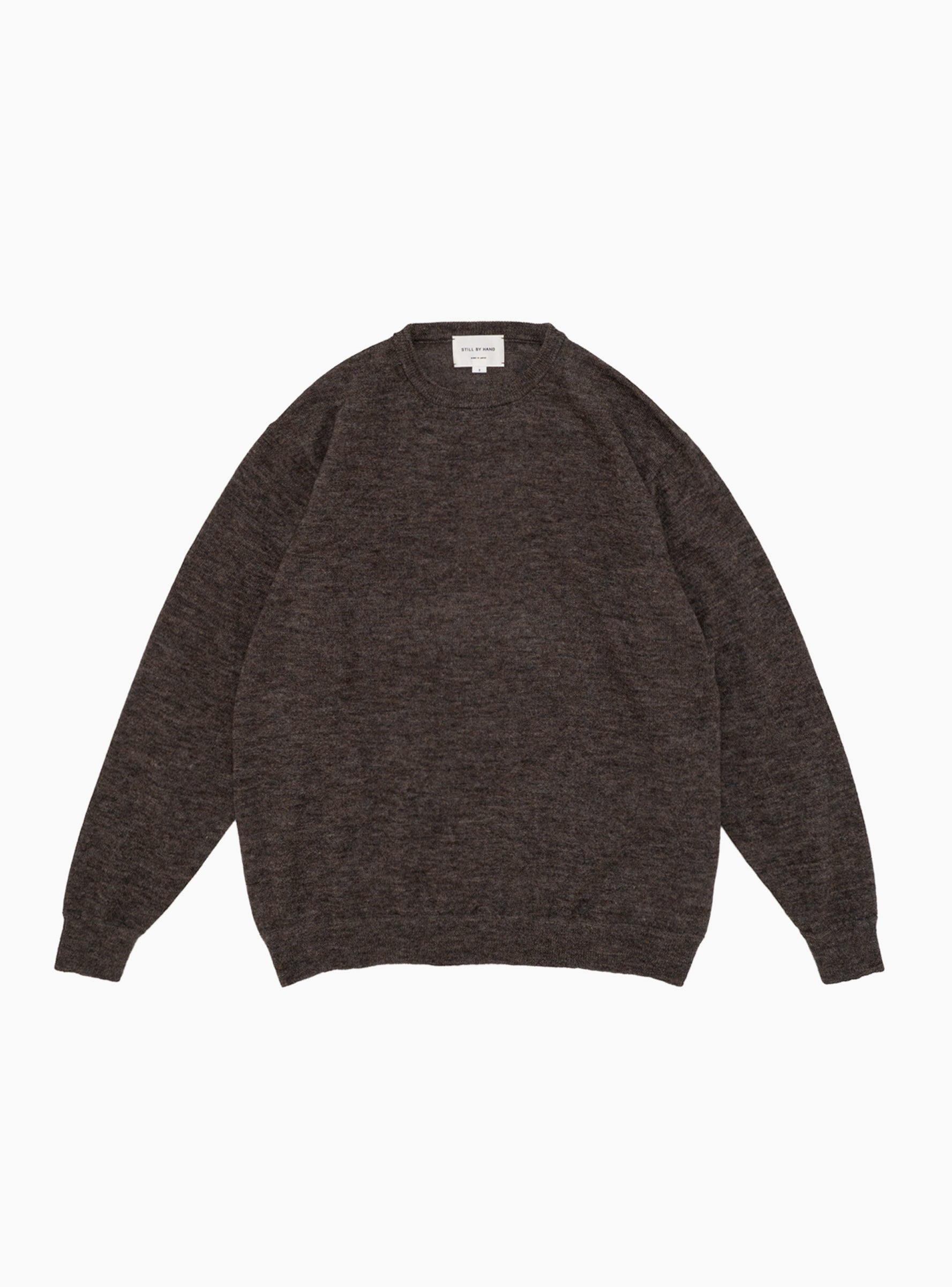 Wool Mohair Pullover Ash Brown STILL BY HAND (Front) at Couverture & The Garbstore