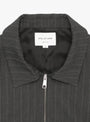 Creasy Zip Up Blouson Charcoal STILL BY HAND (Collar Detail) at Couverture & The Garbstore