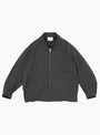 Creasy Zip Up Blouson Charcoal STILL BY HAND (Front) at Couverture & The Garbstore