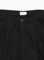 12 Oz Deep Tuck Denim Pants Black STILL BY HAND (Button Detail) at Couverture & The Garbstore
