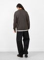 12 Oz Deep Tuck Denim Pants Black STILL BY HAND (model back) at Couverture & The Garbstore