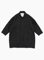 Linen Mixed Wool Coat Black STILL BY HAND (Front) at Couverture & The Garbstore