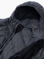 Base LT Down Hooded Jacket Charcoal Black HIKING PATROL (Detail) at Couverture & The Garbstore