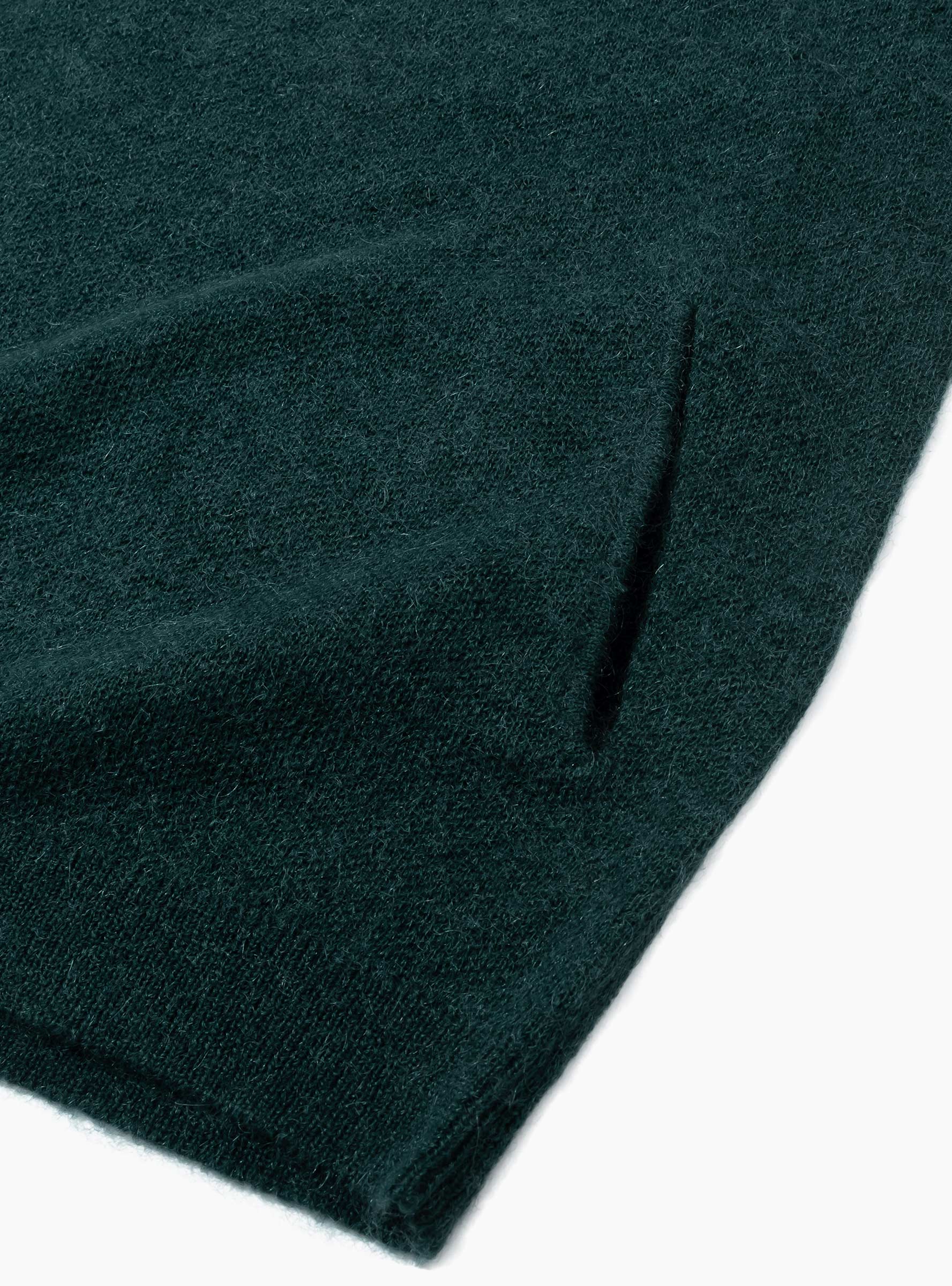 Essence Mohair Mixed Knit Top Forest Green HIKING PATROL (Pocket Detail) at Couverture & The Garbstore