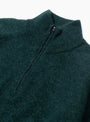 Essence Mohair Mixed Knit Top Forest Green HIKING PATROL (Zip Detail) at Couverture & The Garbstore