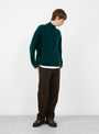 Essence Mohair Mixed Knit Top Forest Green HIKING PATROL (model front) at Couverture & The Garbstore
