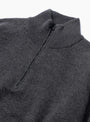 Essence-Mohair-Mixed-Knit-Top-Slate-Brown-HIKING-PATROL-(Zip-Detail) at Couverture & The Garbstore