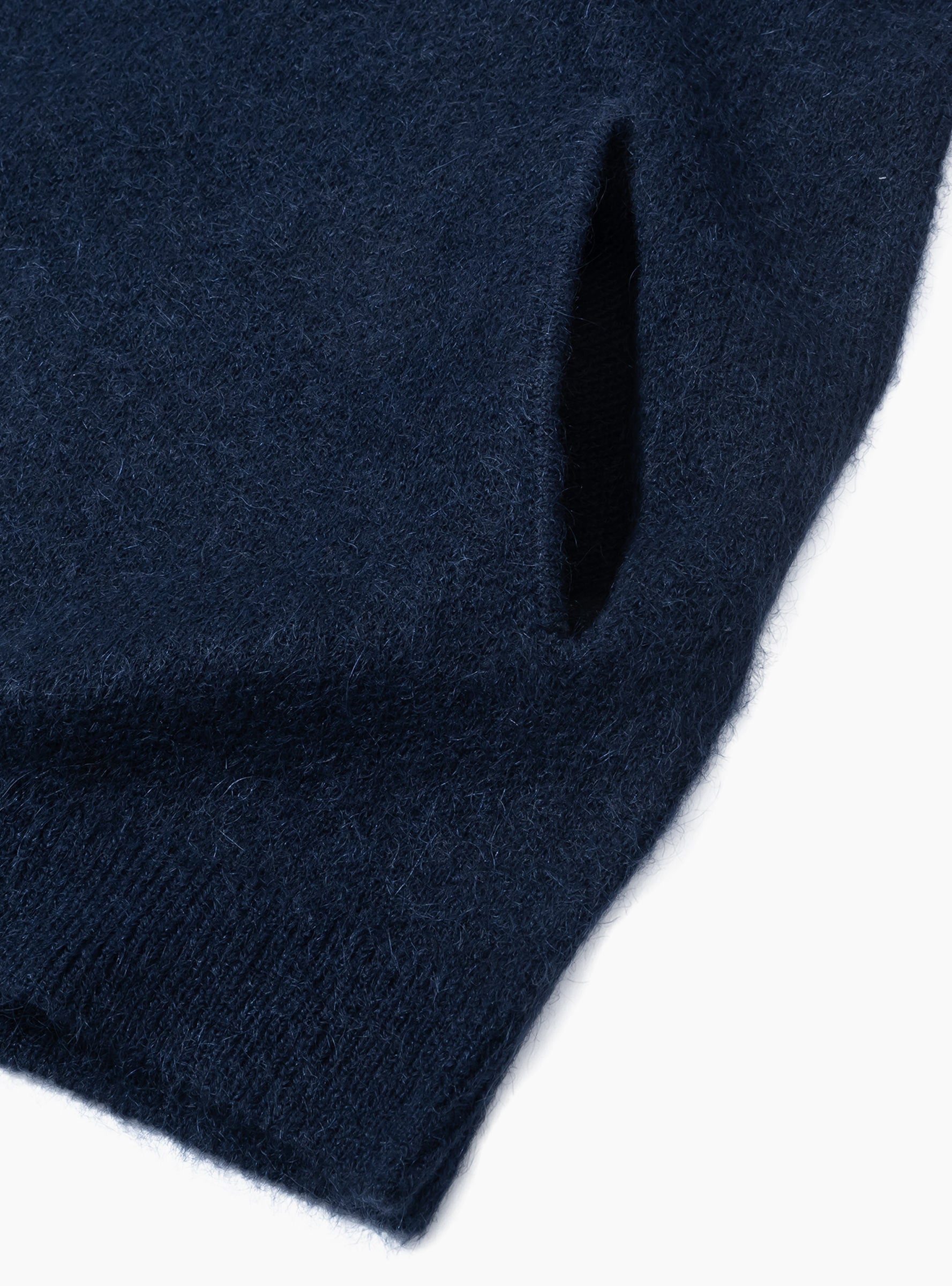 Essence Mohair Mixed Knit Top Dark Navy HIKING PATROL (Pocket Detail) at Couverture & The Garbstore