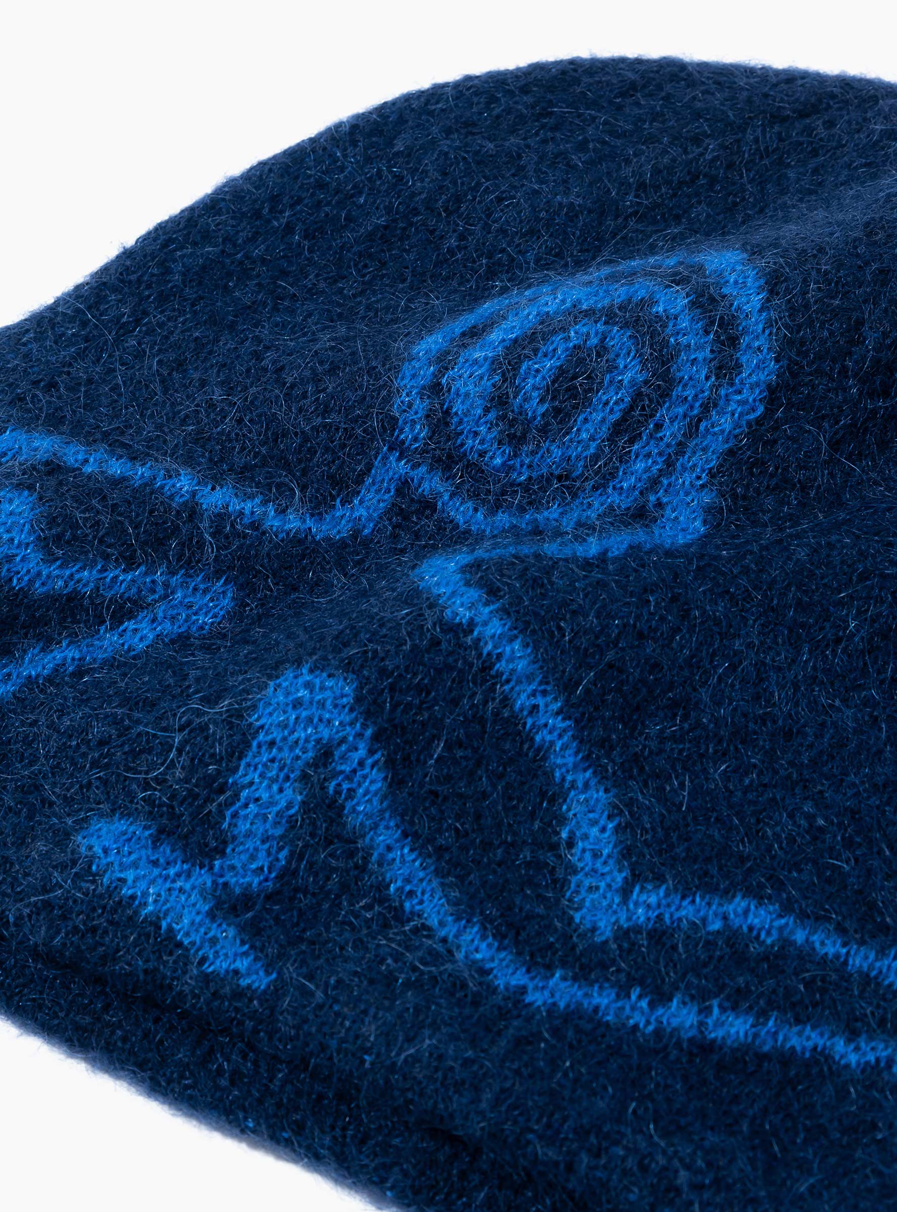 Essence Mohair Mixed Beanie Dark Navy HIKING PATROL (Detail) at Couverture & The Garbstore