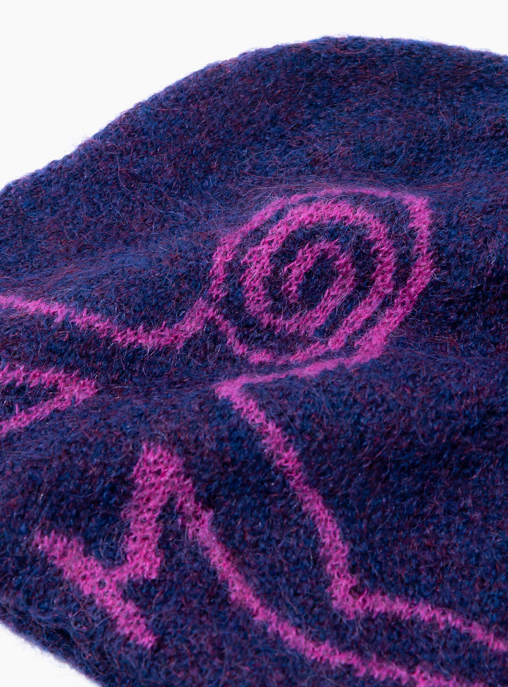 Essence Mohair Mixed Beanie Purple HIKING PATROL (Detail) at Couverture & The Garbstore