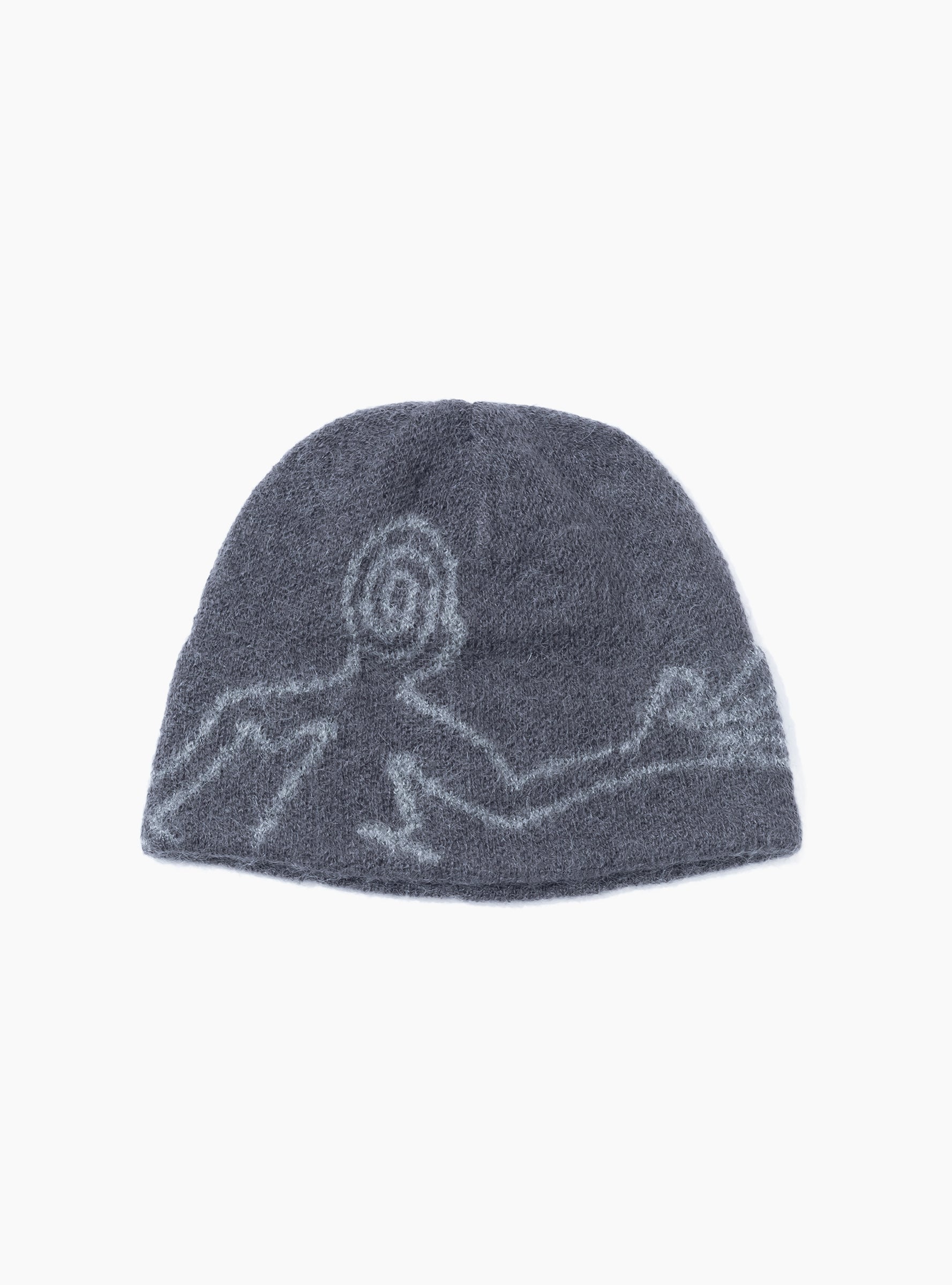 Essence Mohair Mixed Beanie Slate Brown HIKING PATROL (Front) at Couverture & The Garbstore