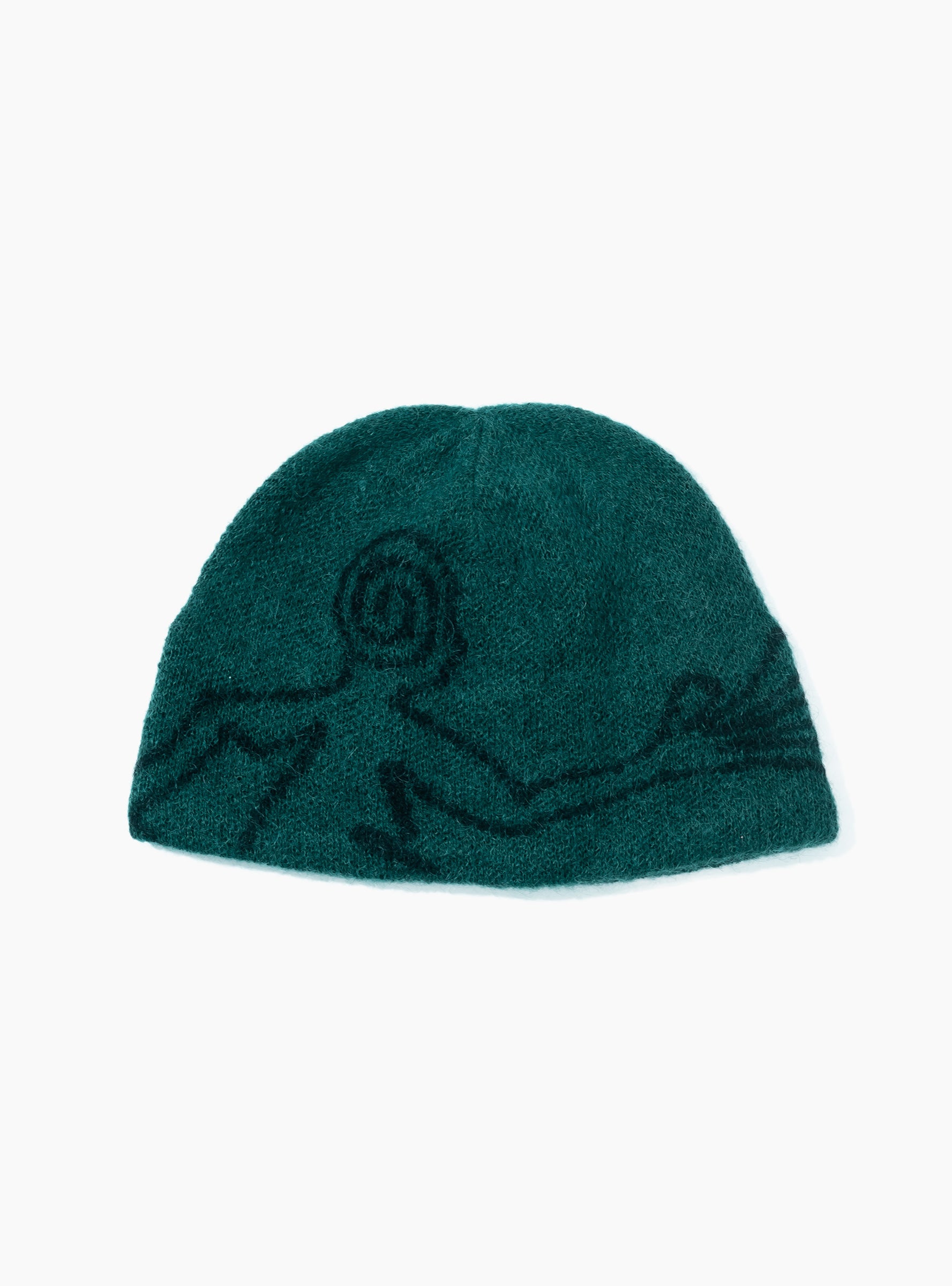 Essence Mohair Mixed Beanie Forest Green HIKING PATROL (Front) at Couverture & The Garbstore