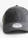 Empty Low Profile Hat Washed Black & Washed Moss B.EAUTIFUL (front detail) at Couverture & The Garbstore