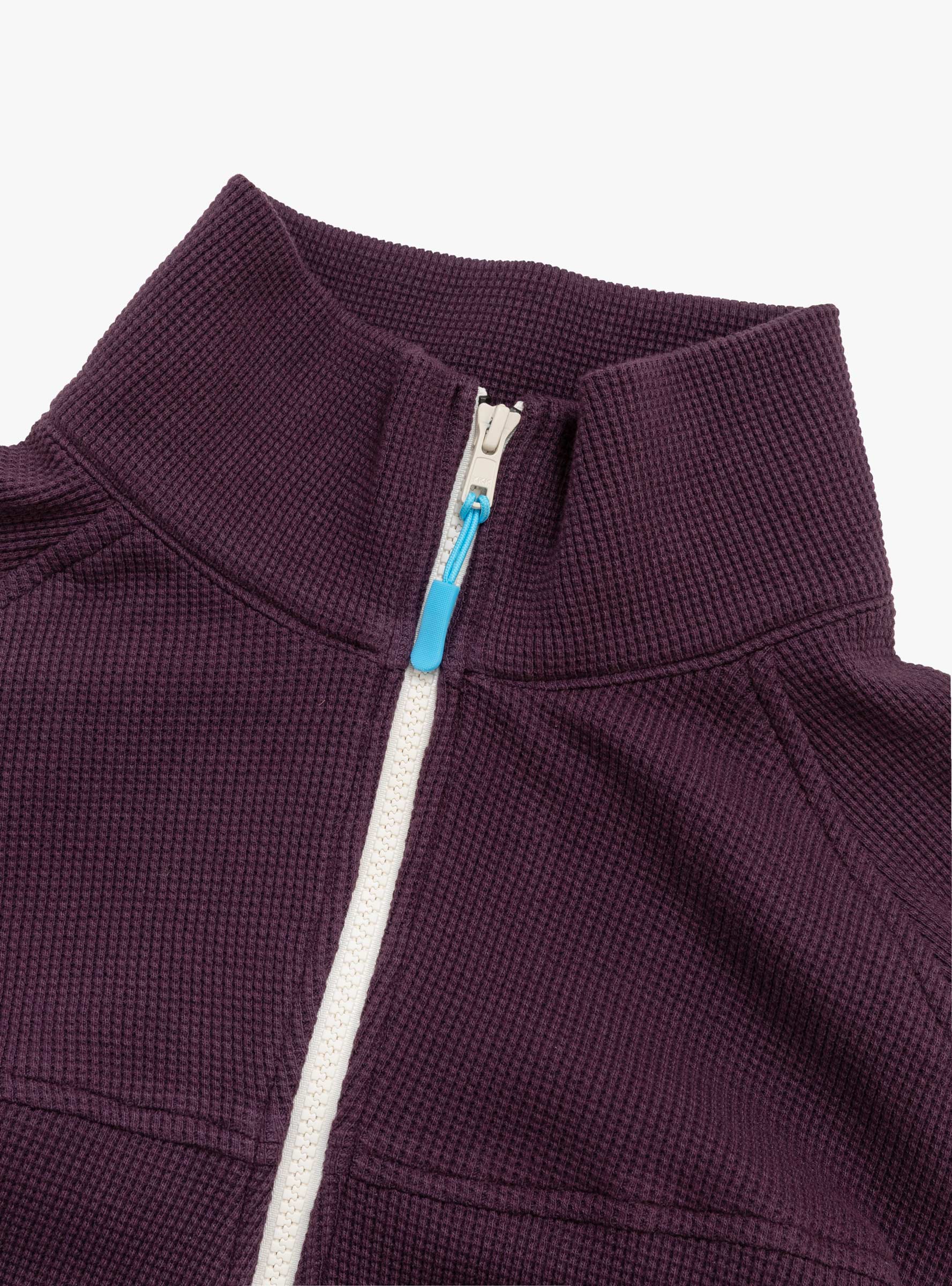 Yeti-Tek Cardigan v2 Royal Purple PARATODO (collar detail) at Couverture & The Garbstore