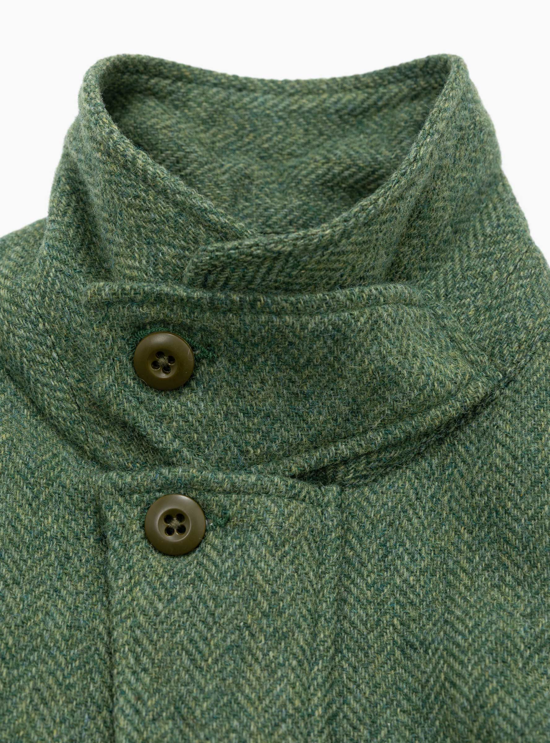 Lemures Shirt Nep Wool Tweed Nep Wool Tweed PARATODO (Closure Detail) at Couverture & The Garbstore