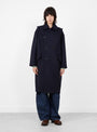 Double Melton Coat Navy Navy TOGA (model front) at Couverture & The Garbstore