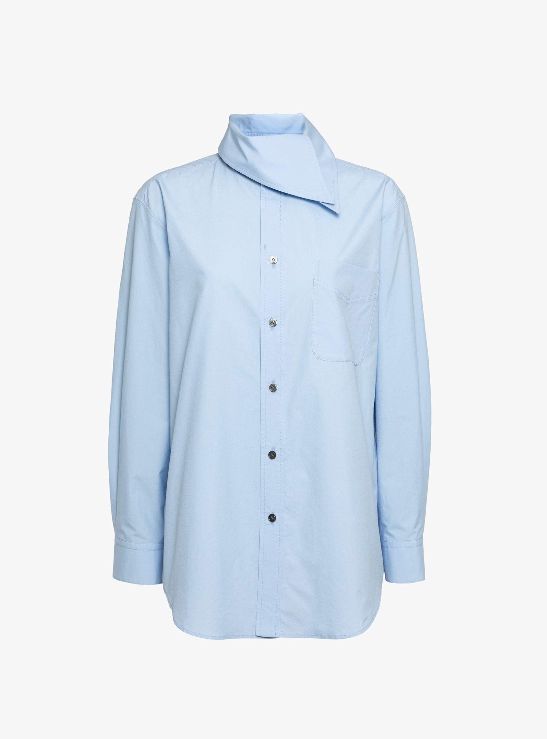 Scarf Collar Shirt Light Blue Light Blue TOGA (ghost front) at Couverture & The Garbstore