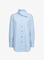 Scarf Collar Shirt Light Blue Light Blue TOGA (ghost front) at Couverture & The Garbstore