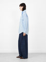 Scarf Collar Shirt Light Blue Light Blue TOGA (model side) at Couverture & The Garbstore