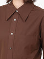 Flared Shirt Brown Brown TOGA (collar detail) at Couverture & The Garbstore
