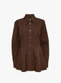 Flared Shirt Brown Brown TOGA (ghost front) at Couverture & The Garbstore