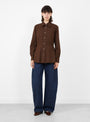 Flared Shirt Brown Brown TOGA (model front) at Couverture & The Garbstore