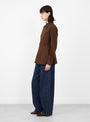 Flared Shirt Brown Brown TOGA (model side) at Couverture & The Garbstore