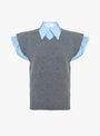 Docking-Shirt-Knit-Grey-Grey-TOGA-(ghost-front) at Couverture & The Garbstore