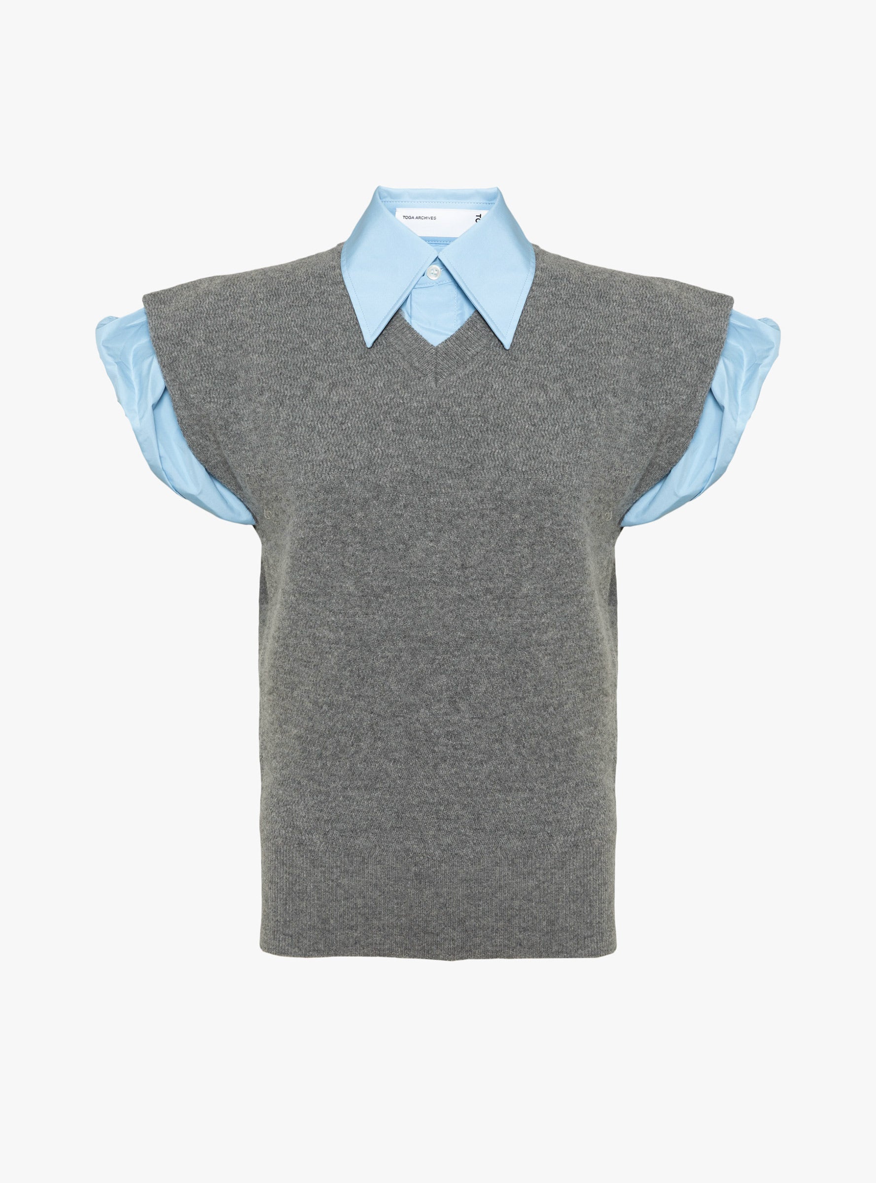 Docking Shirt Knit Grey Grey TOGA (ghost front) at Couverture & The Garbstore