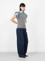 Docking Shirt Knit Grey Grey TOGA (model side) at Couverture & The Garbstore