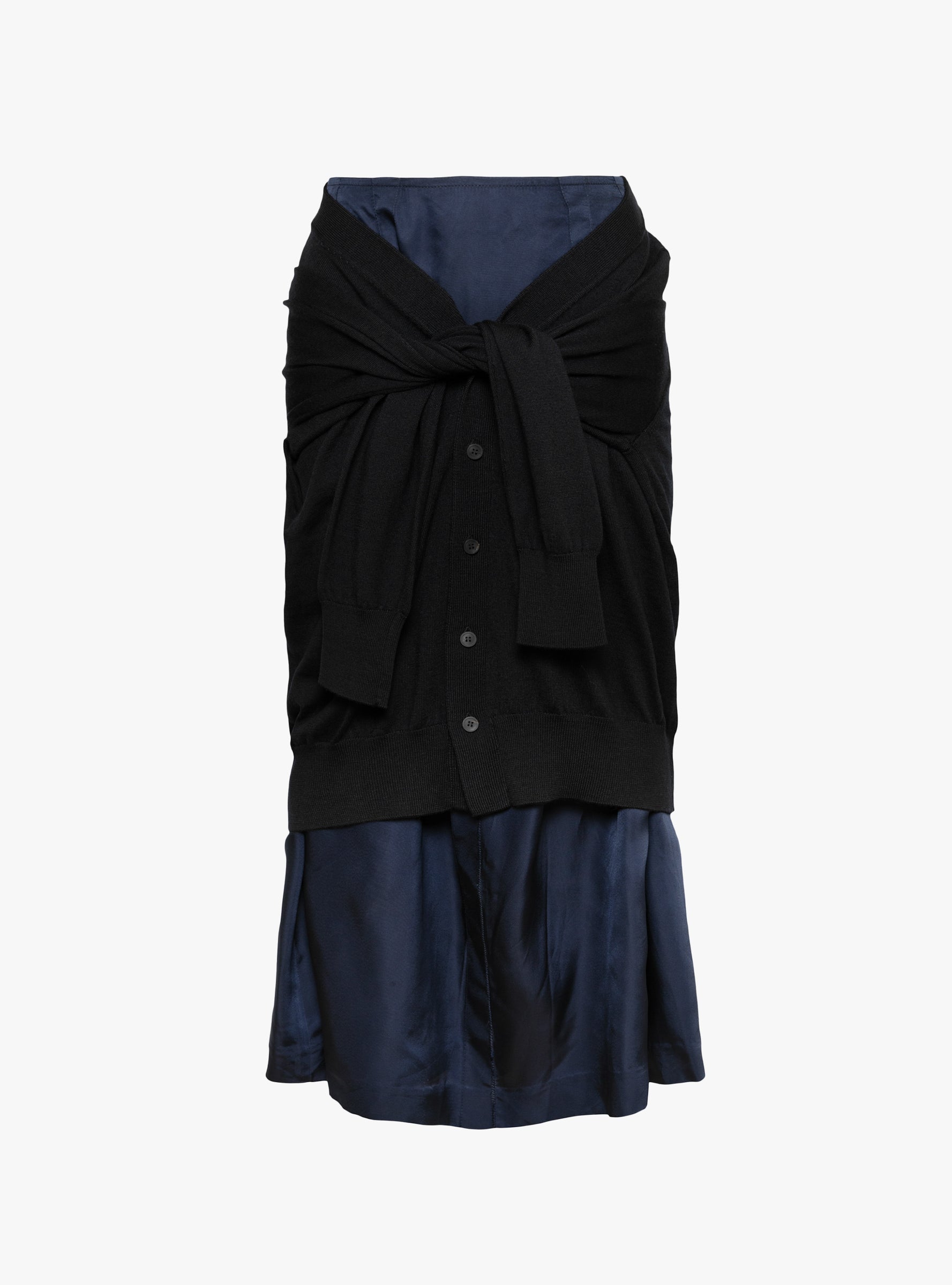 Knit Docking Skirt Black Black TOGA (ghost front) at Couverture & The Garbstore