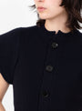 Knit Vest Navy Navy TOGA (button detail) at Couverture & The Garbstore