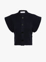 Knit Vest Navy Navy TOGA (ghost front) at Couverture & The Garbstore