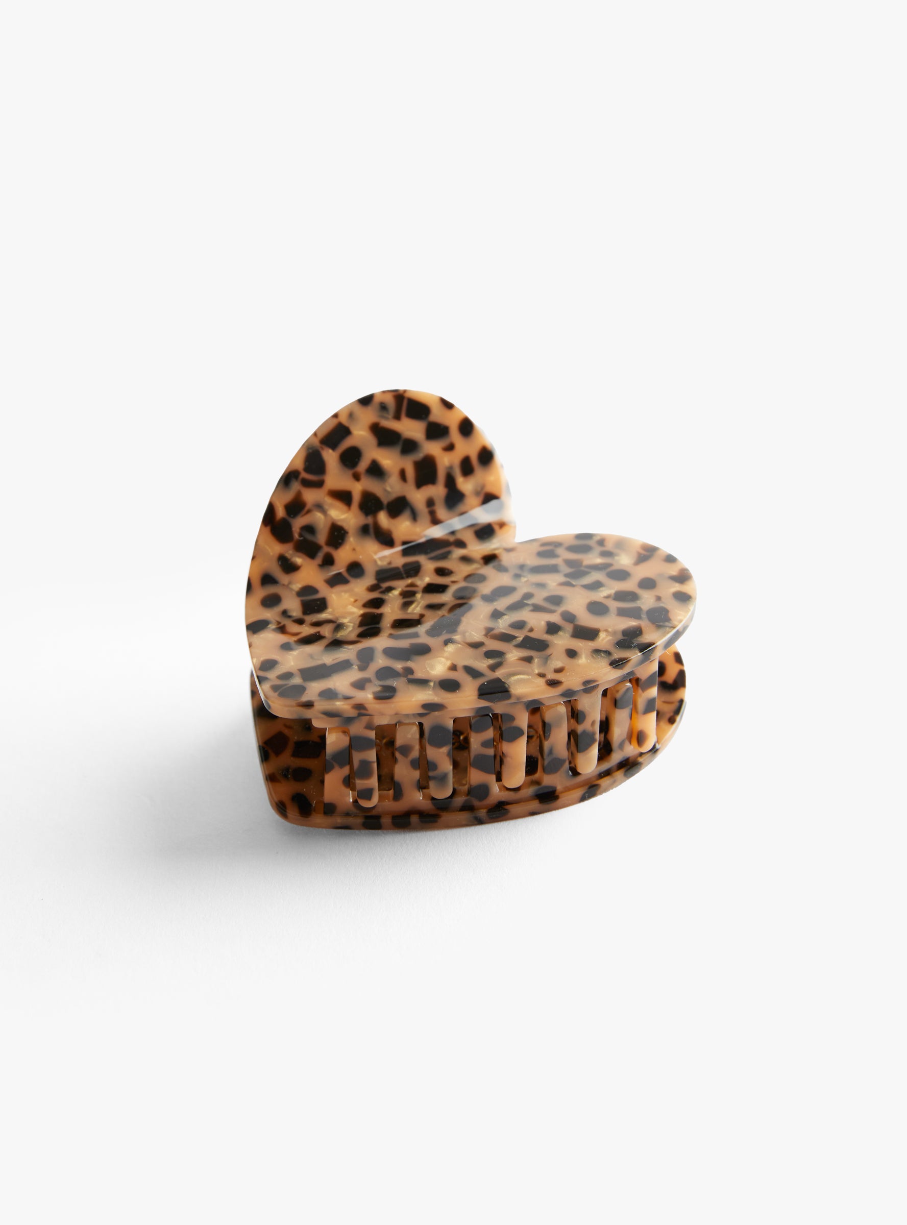 Heart Acetate Hairclaw Leopard Leopard Heart SOLAR ECLIPSE (top view) at Couverture & The Garbstore